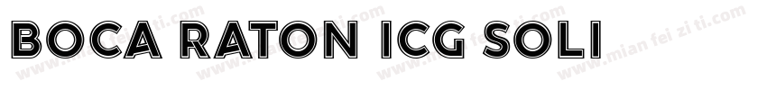 Boca Raton ICG Soli字体转换